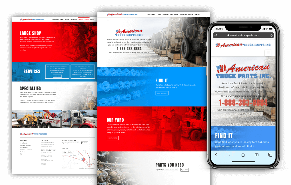 ISoft Data Systems, the makers of ITrack and HeavyTruckParts.Net specializes in Responsive Web Design for our heavy truck customers