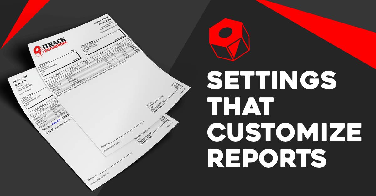 Settings That Customize Reports