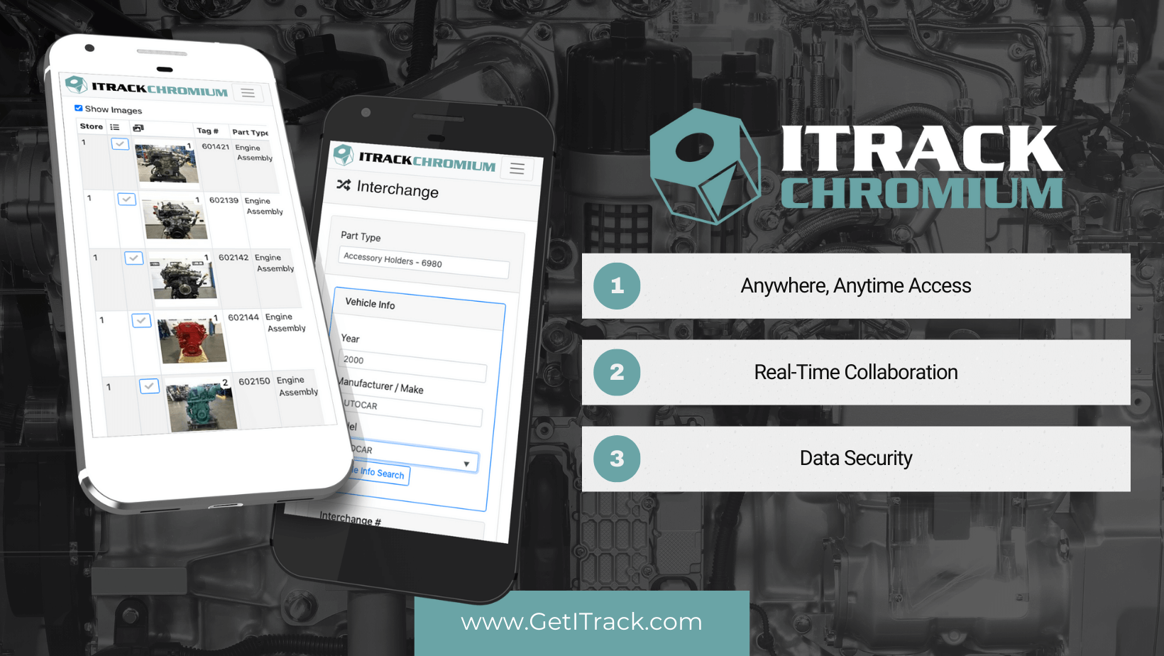 Heavy Truck Parts Inventory Management - ITrack Chromium