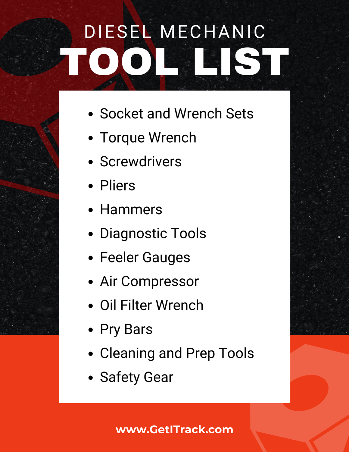 Diesel Mechanic Tool List - ITrack News