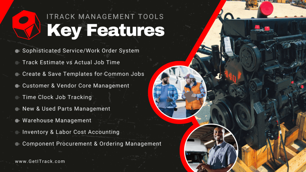 ITrack Management Tools Key Features - ITrack