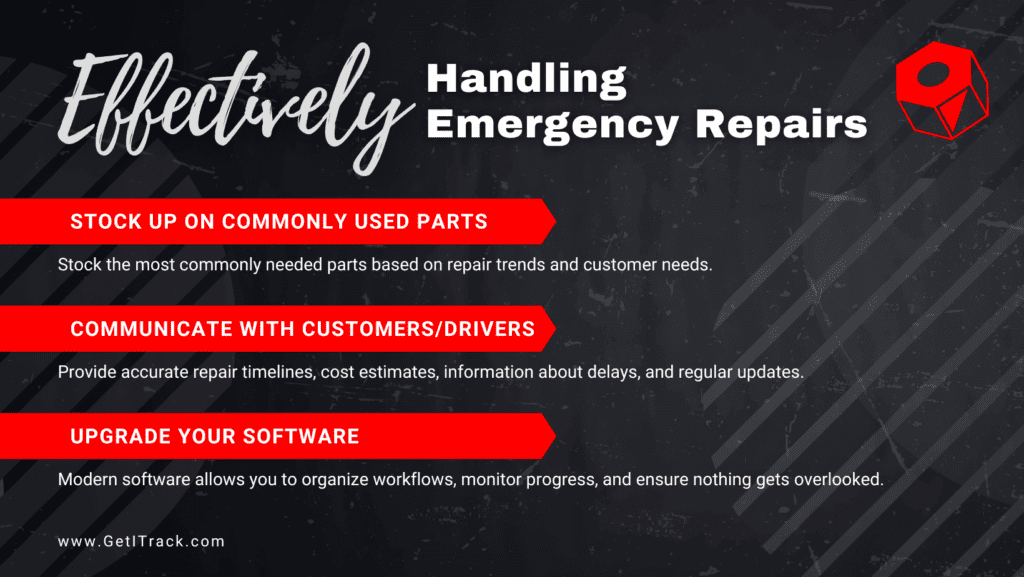 Handling emergency truck repairs - ITrack