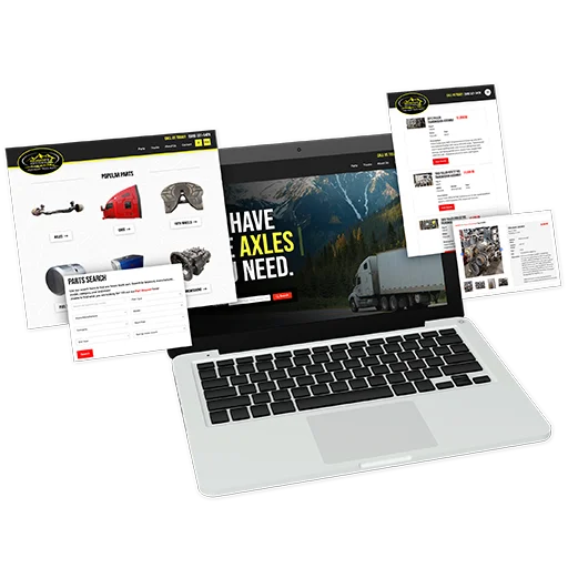 Custom web design for Heavy Truck Part vendors