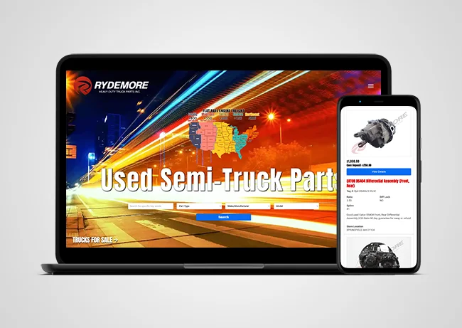 Rydemore Heavy Duty Truck Parts Inc. - Web Design Portfolio - GetITrack